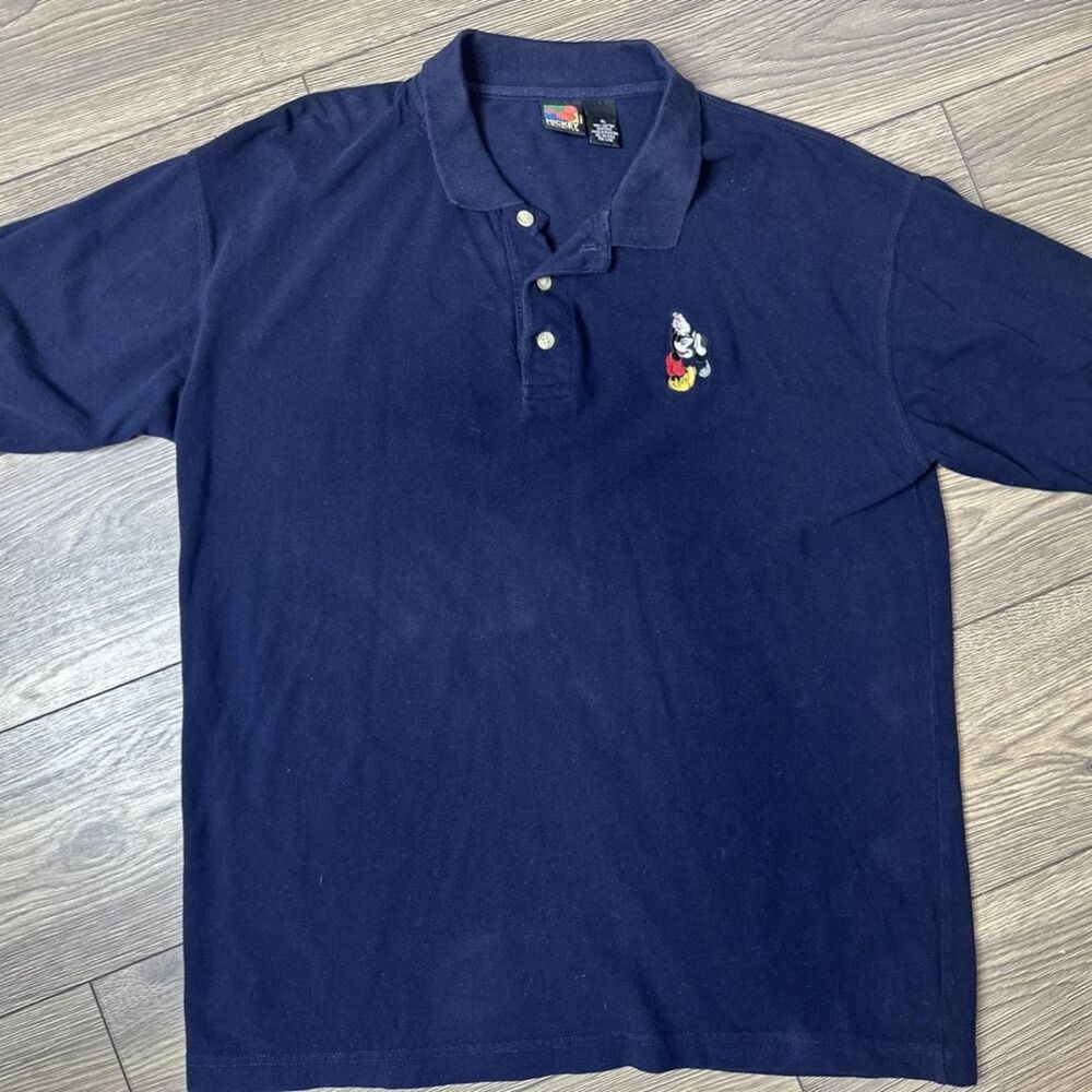 Mickey-unlimited Men's Navy and Blue T-shirt